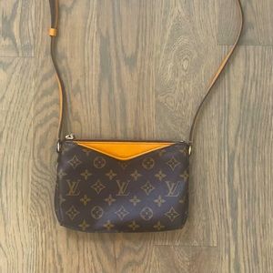 Louis Vuitton Saffron Pallas Clutch Cross Body Bag (Employee Version)